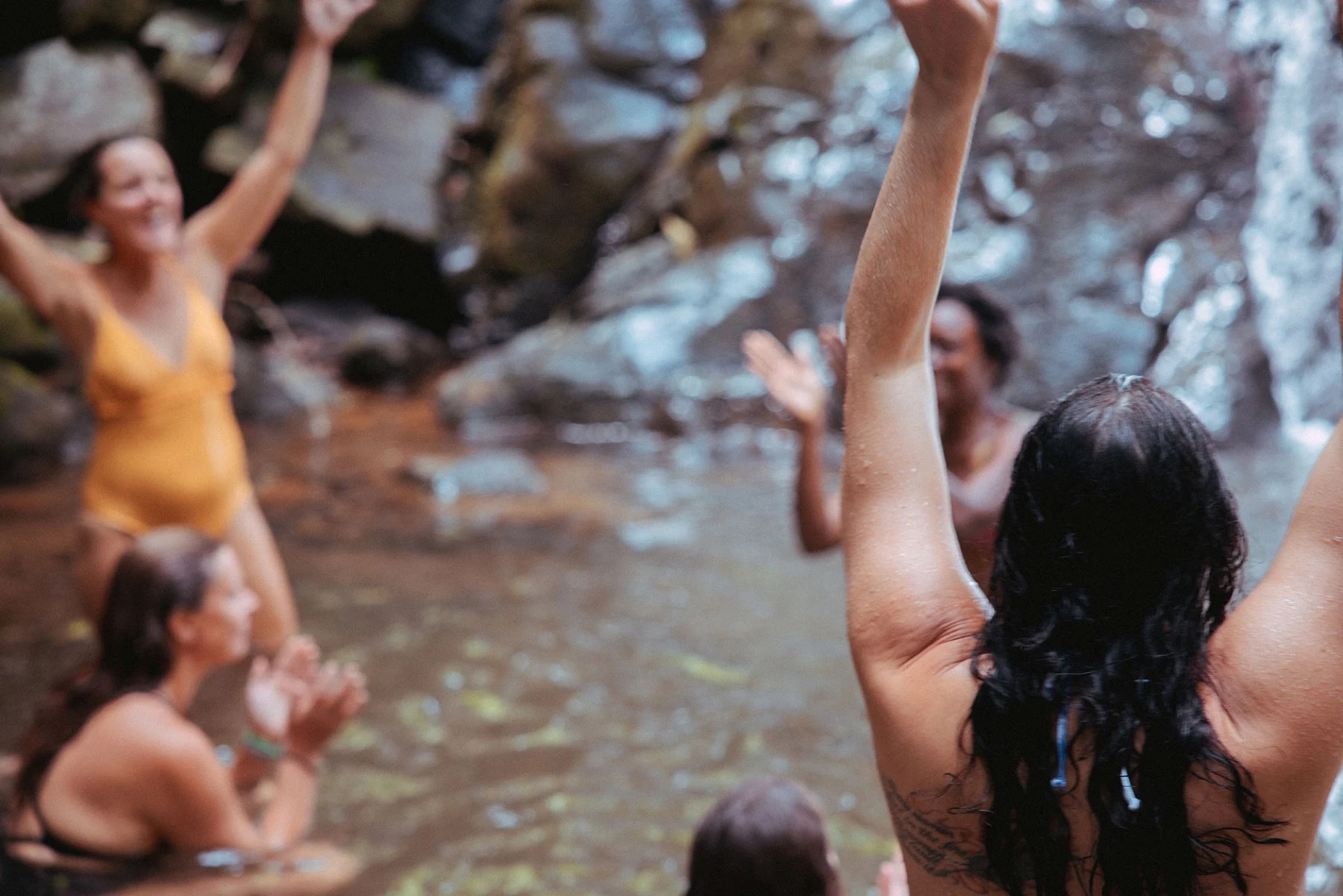 People in quiet connection at a Sedona Mago retreat
